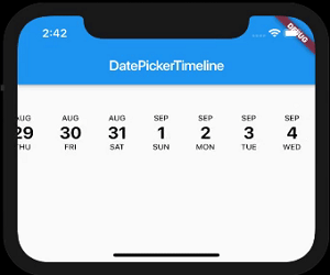 Flutter Date Picker Timeline