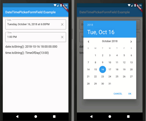 Flutter Date and Time Picker