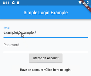 Flutter Simple Login Example