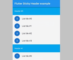 Flutter Sticky Header